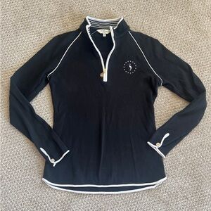 Clover by Bobby Jones Black Pullover with White Accents